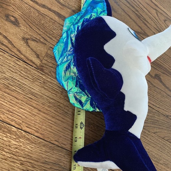 King Plush Fish Sailfish Shiny Fin Blue Sea Creature Long Nose Vintage? W/ Tag - Picture 7 of 7